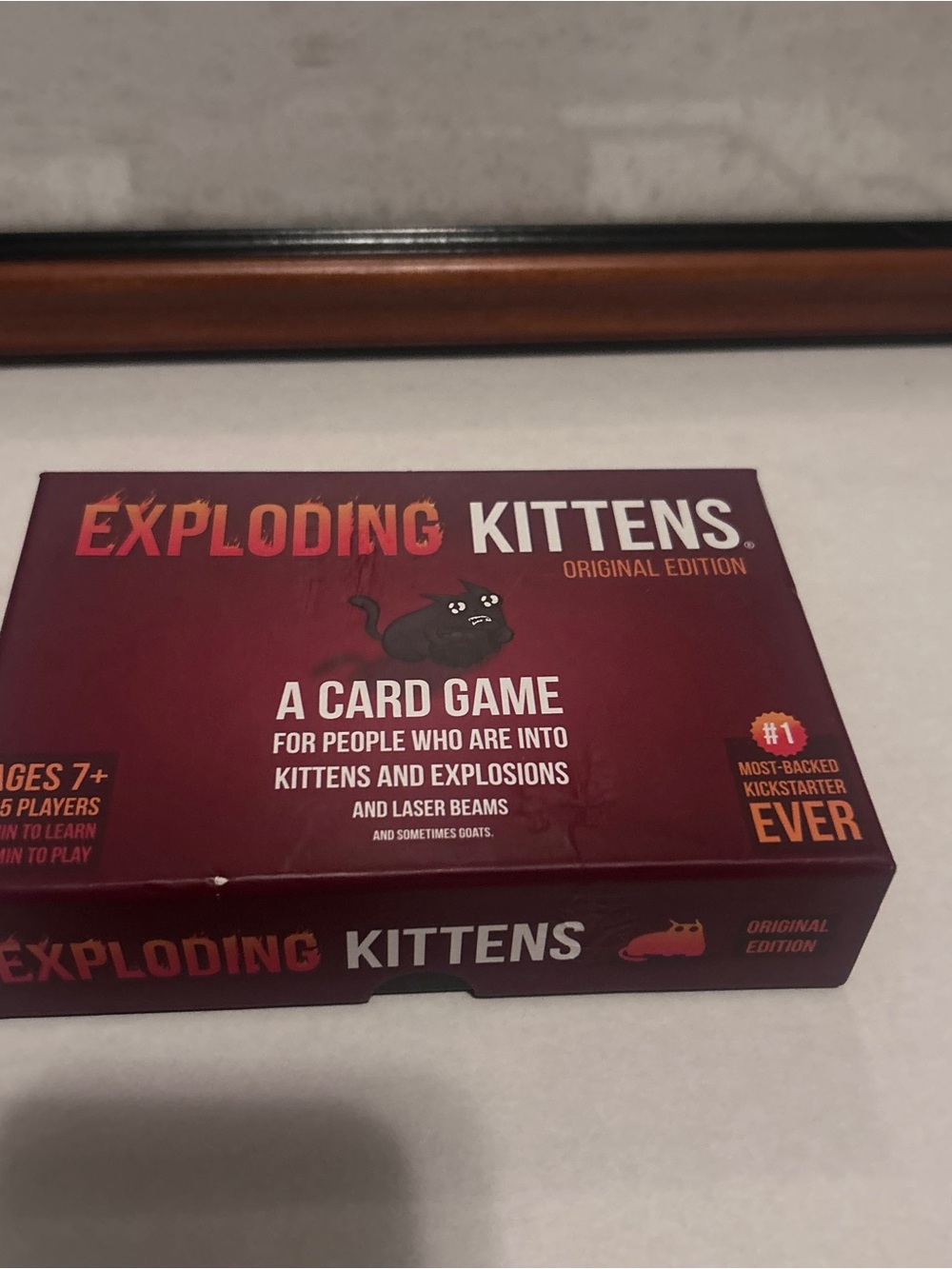 Exploding Kittens Original Edition Card Game - Dark Red